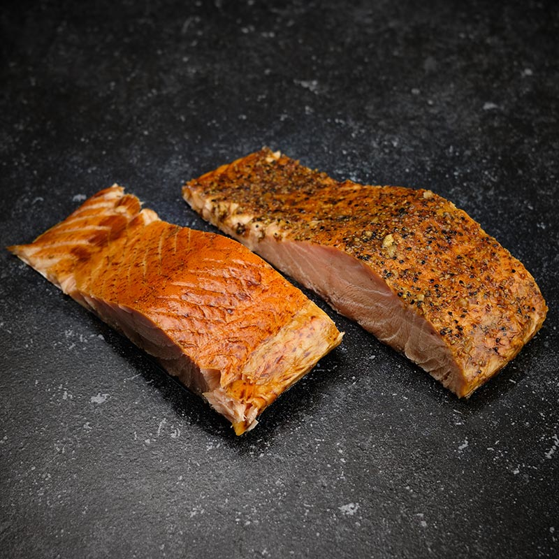 Warm gestoomde zalm